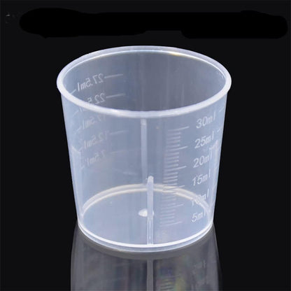 4 Pcs 100ml/3.4oz Plastic Graduated Cup Clear Measuring Cup Multipurpose Mixing Cups for Kitchen Cooking Medicine Measure Tool