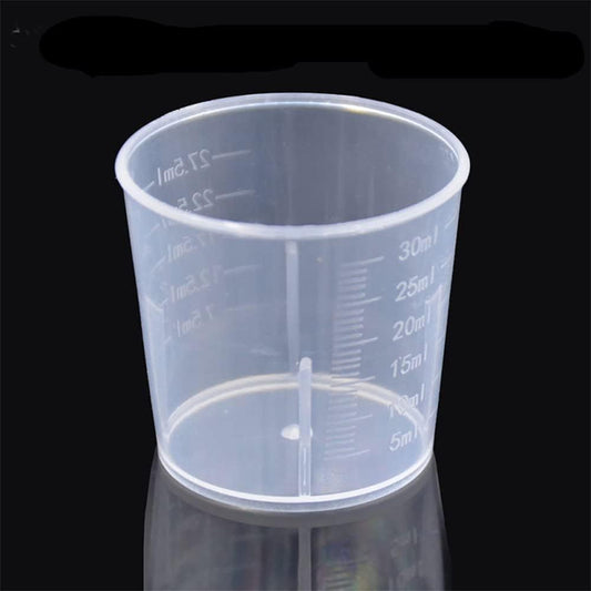 4 Pcs 100ml/3.4oz Plastic Graduated Cup Clear Measuring Cup Multipurpose Mixing Cups for Kitchen Cooking Medicine Measure Tool