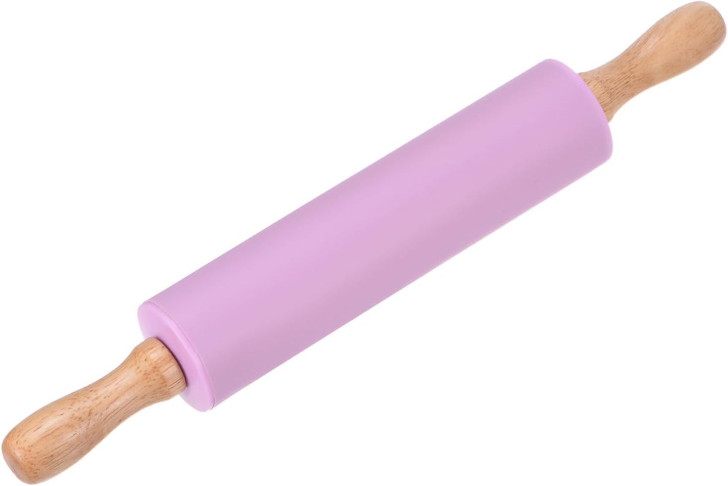HARFINGTON Silicone Rolling Pins for Baking 12.2 Inch Non-Stick Silicone Surface Wooden Handle Rolling Pin Small Roller Playdough Rolling Pins for Fondant Kitchen Dough Pizza, Green