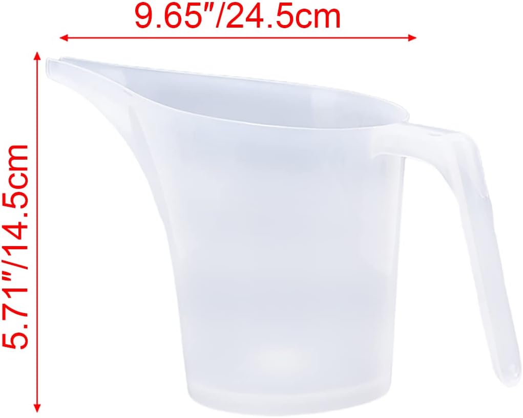 500ml Measuring Cup with Long Spout, Plastic Measuring Pitchers with Funnel Spouts, Pancake Batter Dispenser for Baking