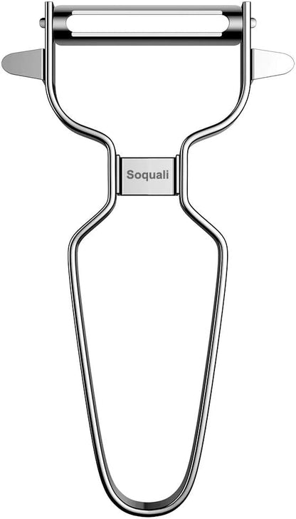 2 Pack Vegetable Peeler Stainless Steel for Kitchen - Y Peeler Safe to Use, Veggie Potato Fruit Carrot Cucumber Peeler, Easy to Peel & Clean