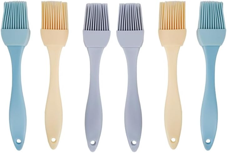 6 Pcs Silicone Basting Brush - Pastry Brushes for Cooking, Baking, BBQ Grilling, Sauce Brushing