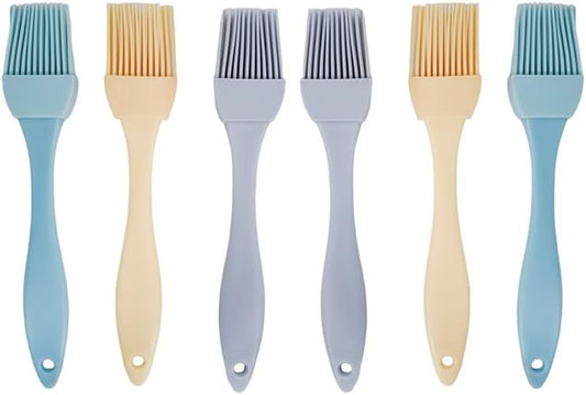 6 Pcs Silicone Basting Brush - Pastry Brushes for Cooking, Baking, BBQ Grilling, Sauce Brushing