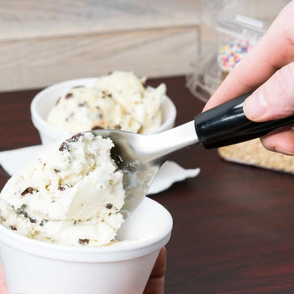 3.75 OZ Ice Cream Cookie Portion Scoop |#10 Portion Disher Scooper with Stainless Steel Trigger Release Handle for Gelato,Cupcake Batter,Cookie Dough