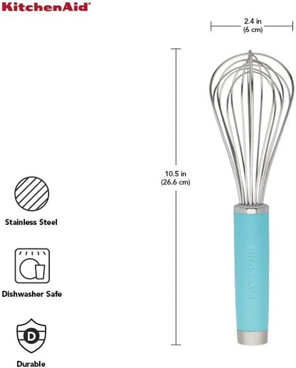KitchenAid Gourmet Utility Whisk, 10.5-Inch, Matte Black