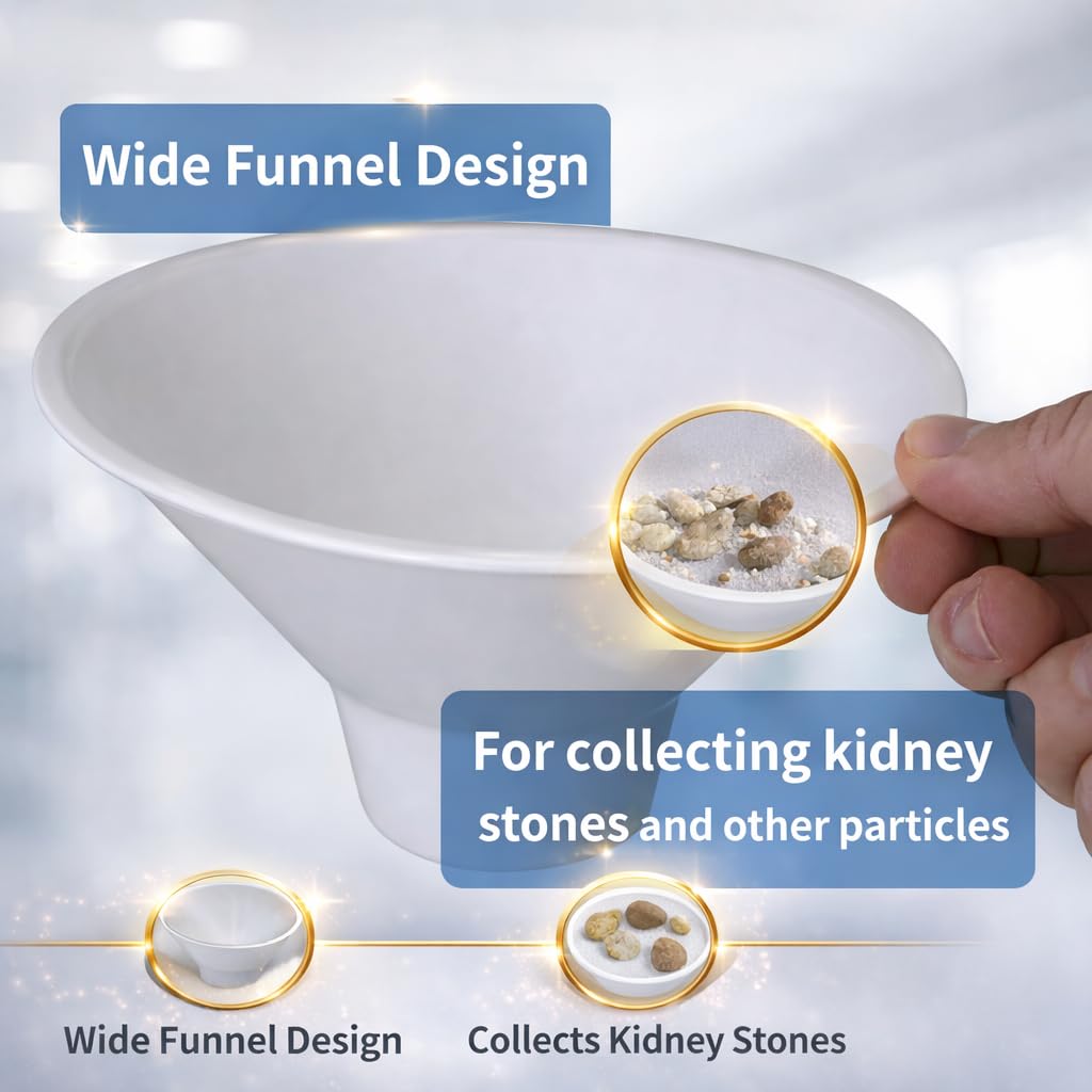 Calculi Strainer with Fine Mesh Screen for Urine Straining 2 Pack