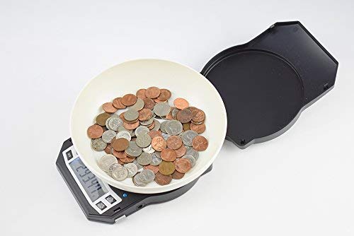 AWS Kitchen Pro 0.1g/0.001oz Precision Food Scale 5kg/11lb Digital Bowl Scale with Tempered Glass, | 2.72L Dishwasher-Safe Bowl, Tare, Timer, Clock & Room Temperature Display | Ultra Cooking Scale