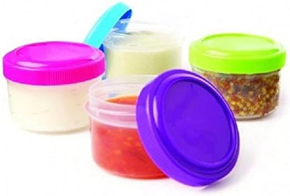 Twist Top Salad Dressing Cups Kitchen Storage Container Pack of 4 Reusable Dipping Sauce