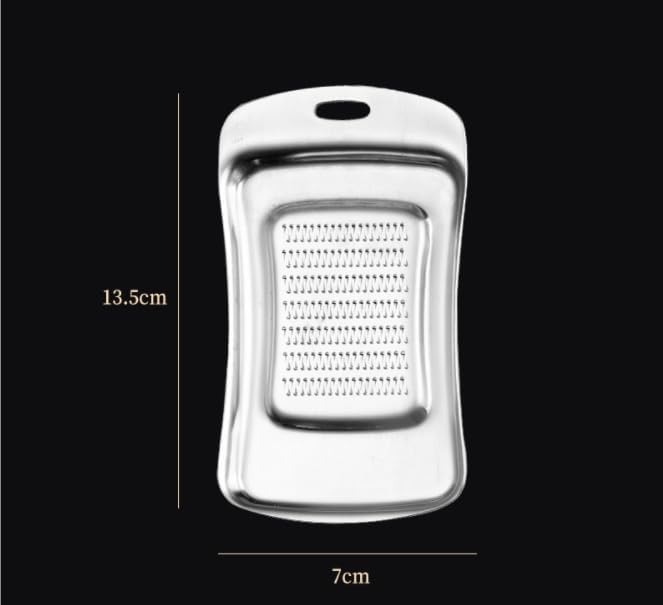Stainless Steel Garlic Ginger Fruits Root Vegetable Grater Grinder Spoon for Kitchen (13.5 * 7)