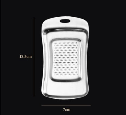Stainless Steel Garlic Ginger Fruits Root Vegetable Grater Grinder Spoon for Kitchen (13.5 * 7)