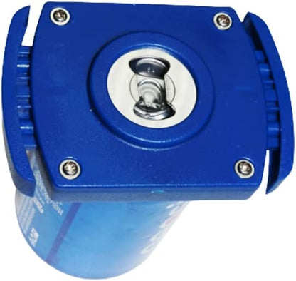 Two-in-One Blue Manual Can Opener for 8-19 Oz Beverage Cans, Bottle Opener, Household Bar Tool
