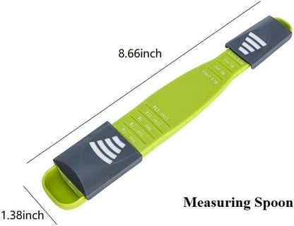 Adjustable Measuring Spoons,Measures Dry and Liquid Ingredients for Baking,Cooking,Powde,Eight-speed Double-ended Graduated Spoon