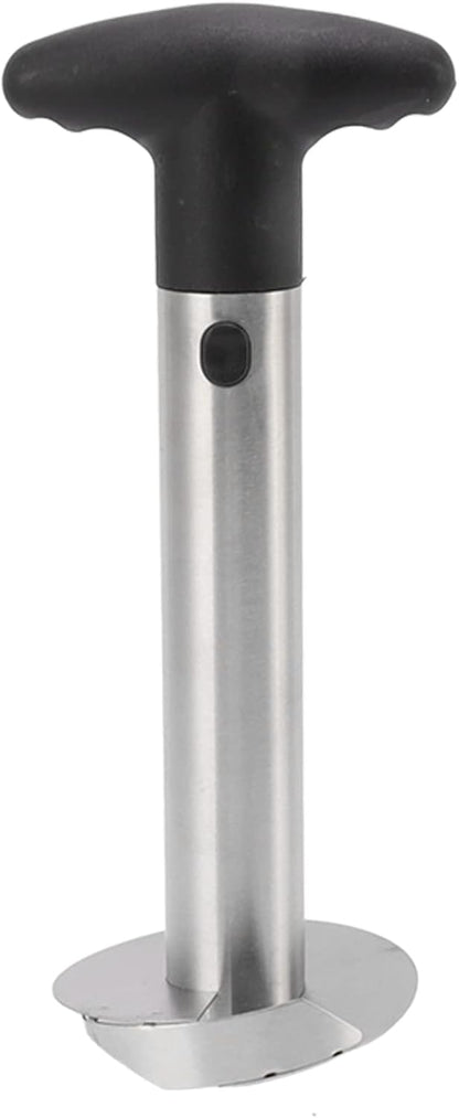 FLEXMAN Pineapple Corer, Stainless Steel Pineapple Corer and Slicer, Portable Pineapple Cutter, Pineapple Spears with Black Handle for Diced Pineapple Rings