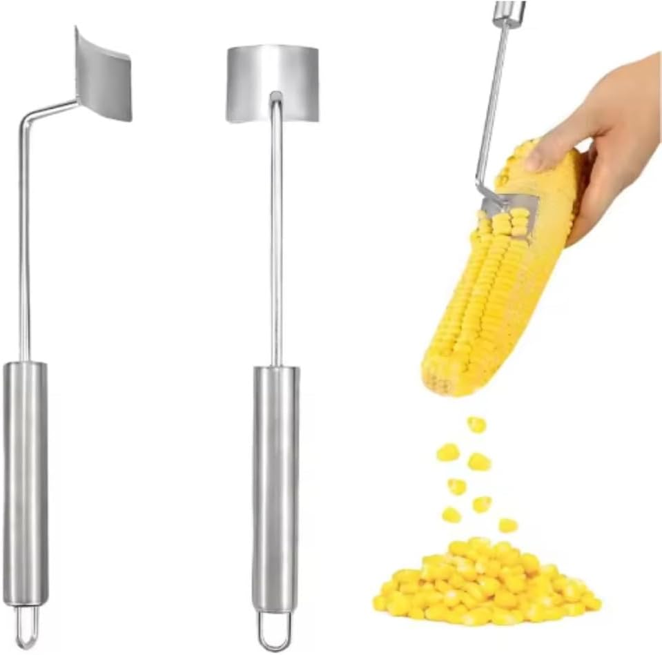 Stainless Steel Corn Sheller - Fast Corn Kernel Remover for Corn Cobs, Ergonomic Handle Kitchen Tool for Home & Professional Use