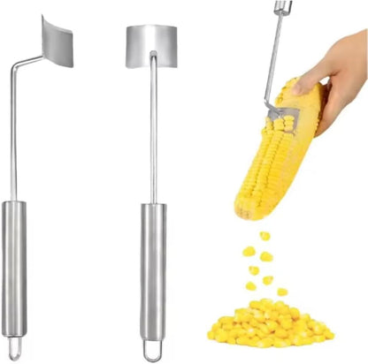 Stainless Steel Corn Sheller - Fast Corn Kernel Remover for Corn Cobs, Ergonomic Handle Kitchen Tool for Home & Professional Use