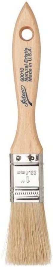 Ateco Pastry Brush, 1.5-Inch Wide Head with Natural White Boar Bristles, Stainless Steel Ferrule & Wood Handle