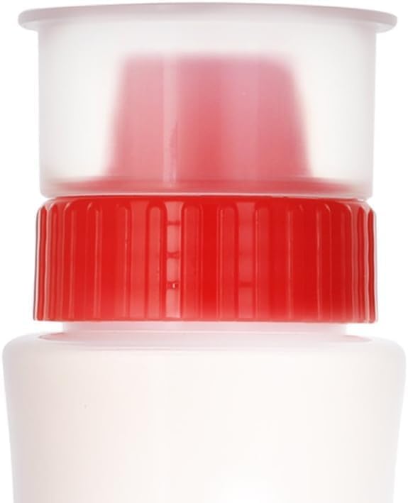 Squeeze Sauce Bottle 5 Holes Canister Design for Sauce Mayo Salad Vinegar Ketchup Honey Oil Container with Dust Lid 380ml (White)