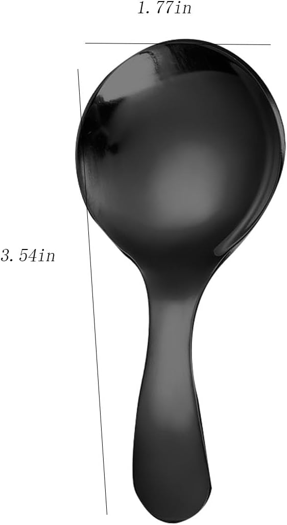 6 Pcs Stainless Steel Mini Spoon Short Handle Small Round Suitable For Dessert, Tea, Coffee, Cake, Sugar, Ice Cream Coffee Tea Spoon. (Silver A)