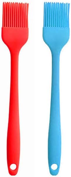 Silicone brush, Oil Brush for BBQ Kitchen Cooking Baking and Grilling (2 PCS,pink) - Colors A