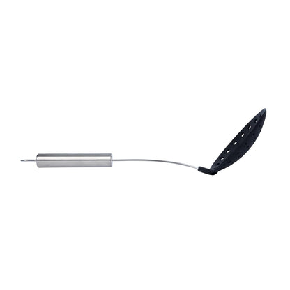 Restaurantware Stainless Steel Skimmer Spoon - German Standard Spoon Spider Strainer, Ergonomic Handle, Dishwasher Safe, Heat Resistant - Slotted Skimmer Colander for Cooking, Frying