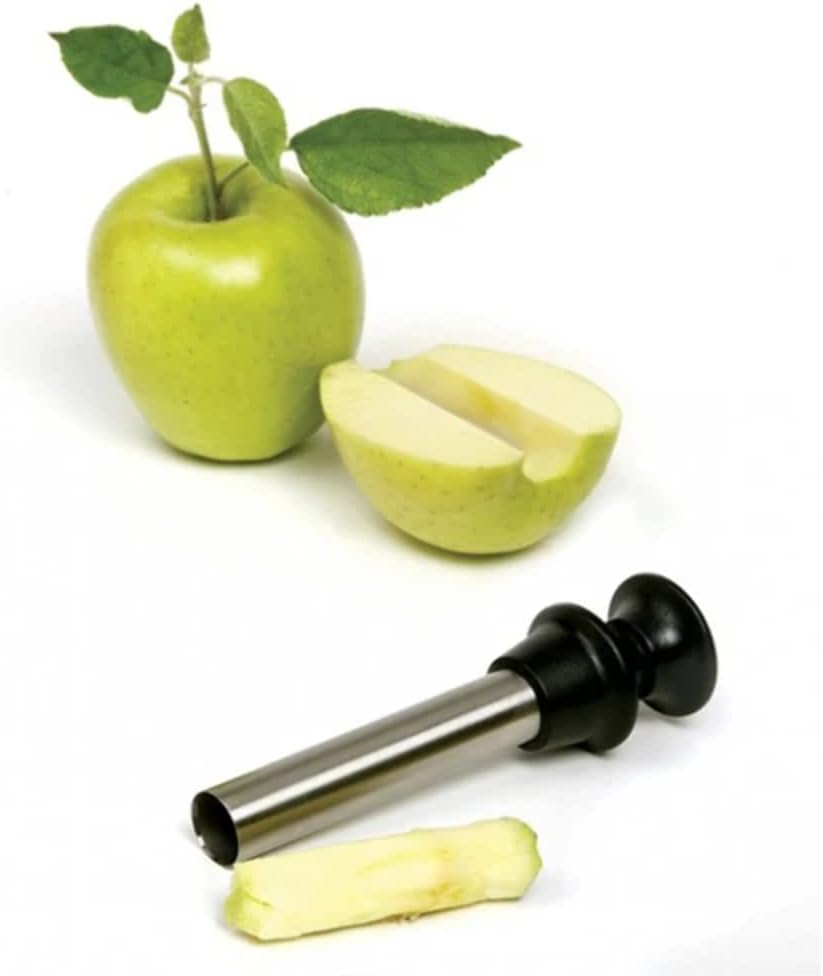 Norpro Stainless Steel Apple Corer with Plunger, 10 IN, Silver