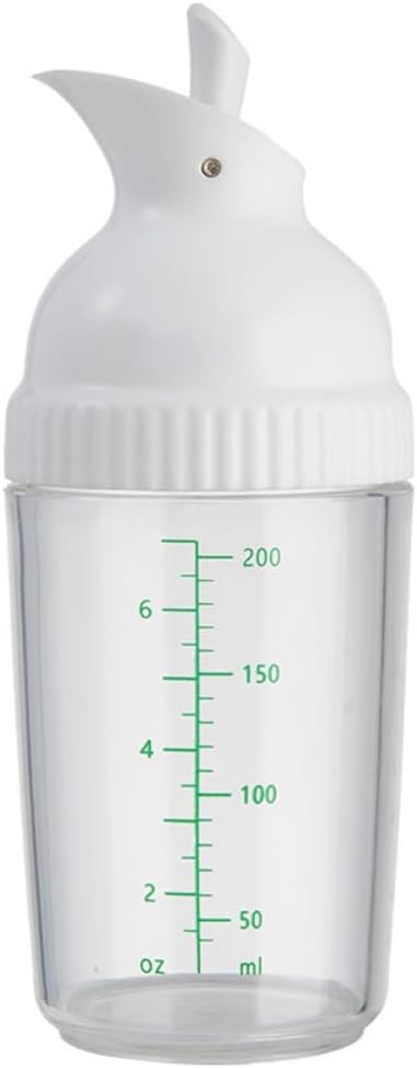 Wokyo Salad Dressing Shaker, Homemade Salad Dressing Bottle Mixer Measure Dripless Pour, Leak-free, Soft Grip, Dishwasher Safe BPA Free (Green)