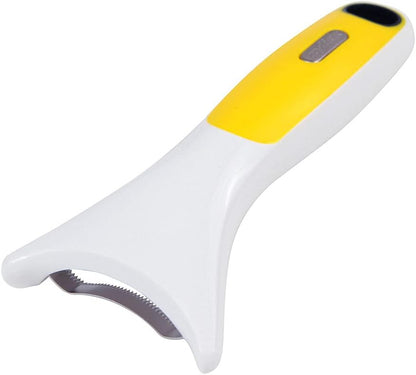 Zyliss Corn Stripper – Extra Sharp Corn on the Cob Stripper Tool & Kernel Remover with Stainless Steel Serrated Blade – Ergonomic Handle – Dishwasher Safe – Yellow/Black