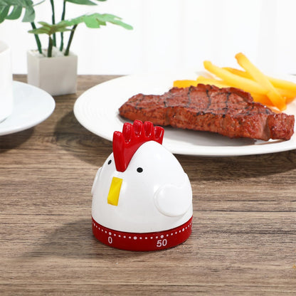 Mechanical Kitchen Timer, Easter Chicken Timer, Wind Up 60 Minutes Manual Countdown, Loud Alarm Animal Rooster Rotating Time Reminder for Cooking, Baking, Kids Study, Classroom