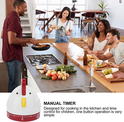 Mechanical Kitchen Timer, Easter Chicken Timer, Wind Up 60 Minutes Manual Countdown, Loud Alarm Animal Rooster Rotating Time Reminder for Cooking, Baking, Kids Study, Classroom
