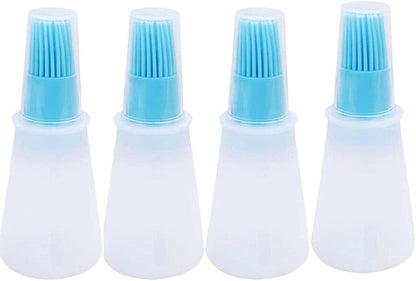 Silicone Oil bottle brush，BBQ/Pastry Basting Brushes,Silicone Cooking Grill Barbecue Baking Pastry Oil/Honey/Sauce Bottle Brush (4 PCS,Multicolor)