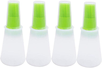 Silicone Oil bottle brush，BBQ/Pastry Basting Brushes,Silicone Cooking Grill Barbecue Baking Pastry Oil/Honey/Sauce Bottle Brush (4 PCS,Multicolor)