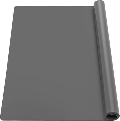 Ewen 35.6x23.5in 2mm Silicone Mats for Kitchen Counter, Thick Heat Resistant Silicone Mat, Extra Large Non-Stick Pastry Mat Glass Top Stove Cover Countertop Protector for Baking Coffee Bar Translucent