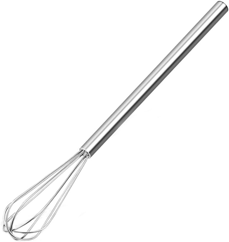 Stainless Steel Mini Whisk 2 Pcs, Small Wire Whisks Set with Wooden Handle, Kitchen Egg Beater Mini Hand Mixer for Cooking, 7.8inch