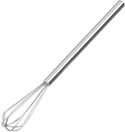 Stainless Steel Mini Whisk 2 Pcs, Small Wire Whisks Set with Wooden Handle, Kitchen Egg Beater Mini Hand Mixer for Cooking, 7.8inch
