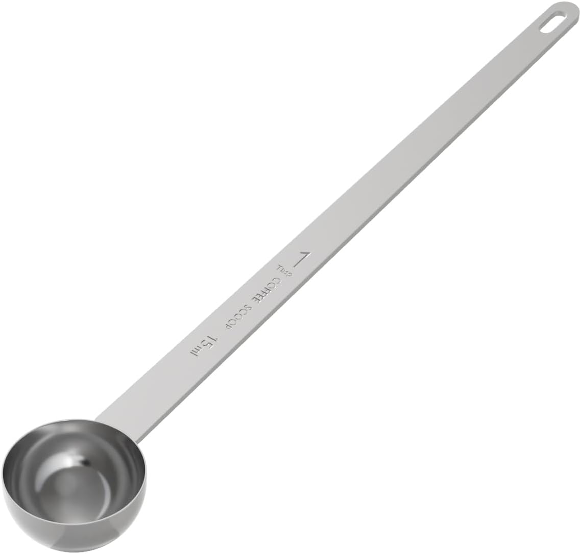 LEIFENY 1PCS 1 Teaspoon Coffee Scoop, 9" Long Handle Measuring Spoon, 1tsp (5 ml) Stainless Steel Scooper