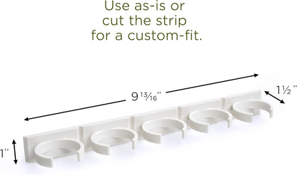 Spice Clip Grippers For Cabinet Doors - Organizer for Spices - Spice Rack Holds15 Spice Jars - Extemely Strong 3M Adhesive Gripper In White For Pantry 15 Ct