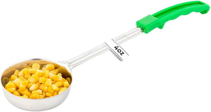 Restaurantware Met Lux 6 Ounce Portion Ladle 1 With Black Handle Portion Serving Spoon - Does Not Corrode Dishwashable Stainless Steel Portion Control Serving Utensil Multipurpose