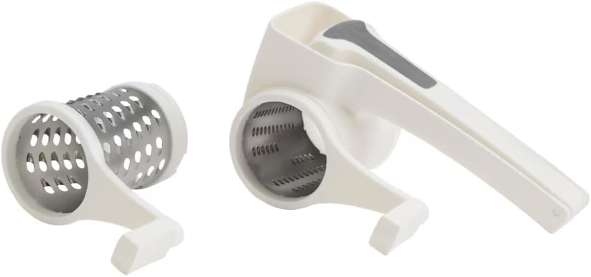 Stralande White Rotary Cheese Grater for Left and Right Handed