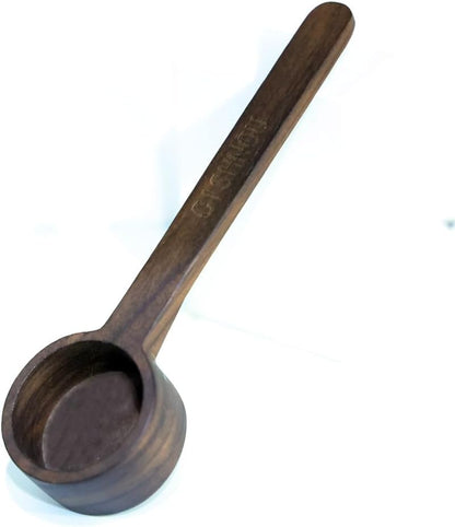 Coffee Spoons, ablespoon Scoop, Coffee Ground Spoon, Measuring for Ground Beans or tea, Soup Cooking Mixing Stirrer Kitchen Tools Utensils, 1 Wooden Tea Scoop (Walnut Wooden 3.86 in）