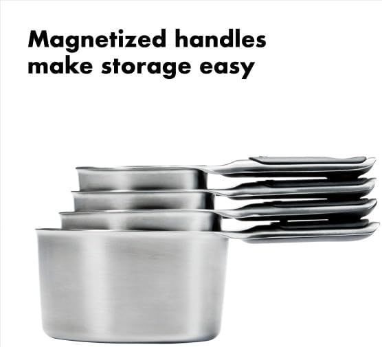 OXO Good Grips 4 Piece Stainless Steel Measuring Spoons with Magnetic Snaps