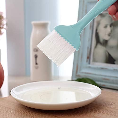 7.50" Length, Bristle 2" Width x 1.5" Height, Plastic Handle Pastry Brush with Nylon Bristles, Green
