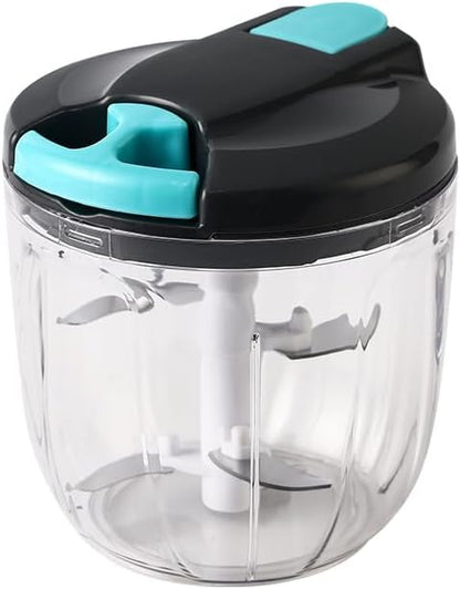 Manual Food Chopper Vegetable Processor, Portable Hand Pull String Garlic Mincer Onion Cutter for Veggies, Ginger, Fruits, Nuts Kitchen Cooking, Herbs, etc., 500ml, Kitchen Cooking Tool