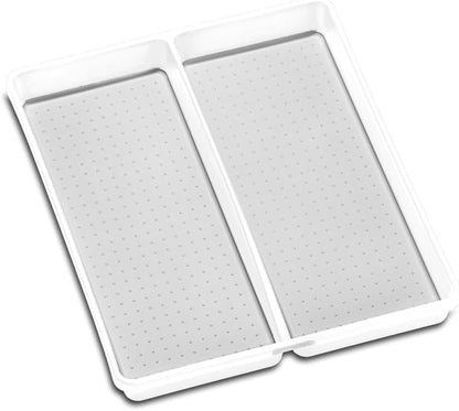 madesmart Premium Small Utensil Tray, Deep Storage for Ladles, Whisks & Serving Tools, Non Slip Lining, for Drawers & Home Organization, White