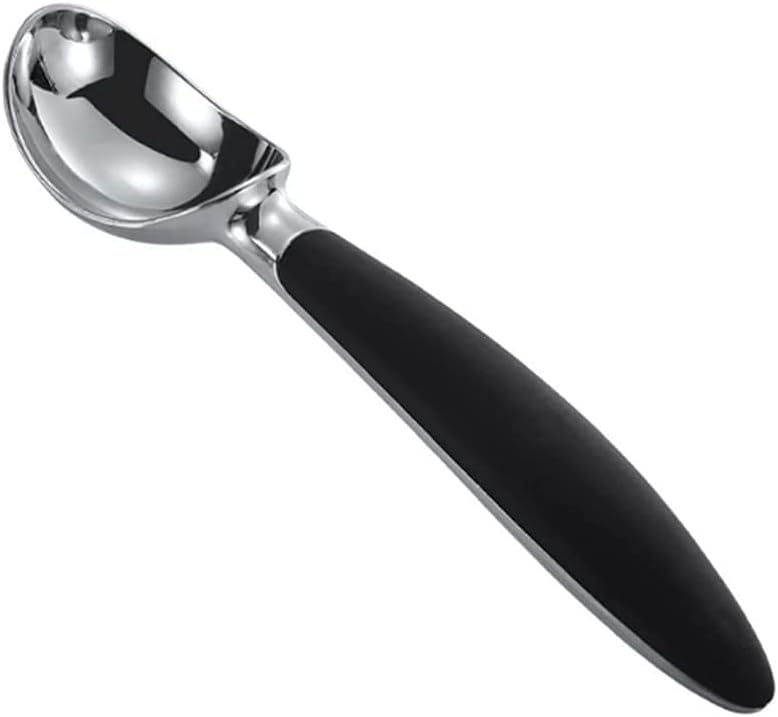 Non-Slip Handle Ice Cream Scoop, 6.7 Inch Zinc Alloy Ice Cream Spoon, Ice Cream Dipper for Dessert, Gelatos, Frozen Yogurt, Watermelon Fruit Melon Baller