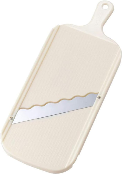 Arnest Handheld Mandoline Slicer for Kitchen, Wavy Blade Veggie Slicer - Comes with Safety Grip, Made in Japan