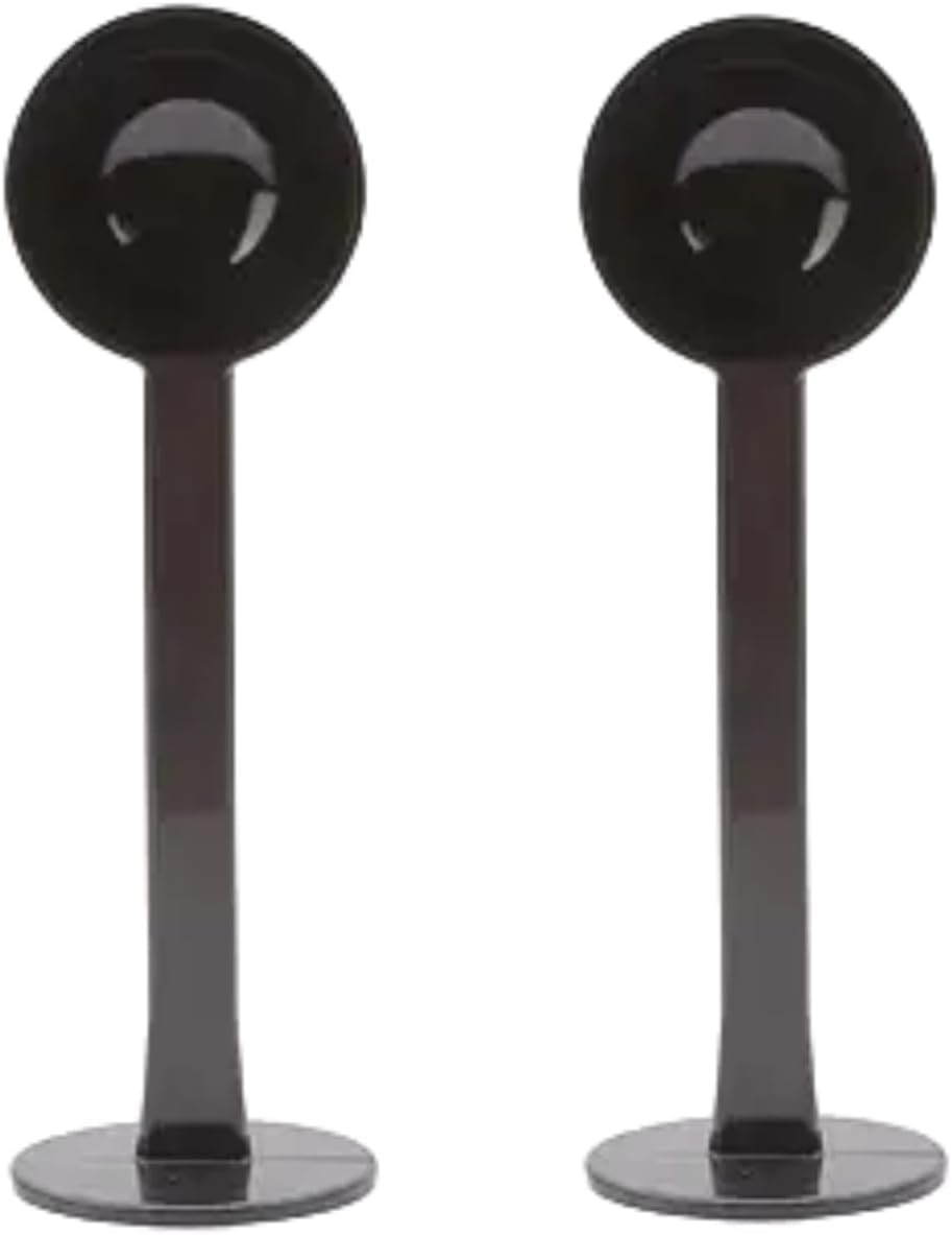 2 Pcs Coffee Scoop for Ground, Espresso Bean Spoon Espresso Tamper Tablespoon Measure Spoon with Pressed Bottom for Coffee Bean Press Coffee Grinding Pressing, Black
