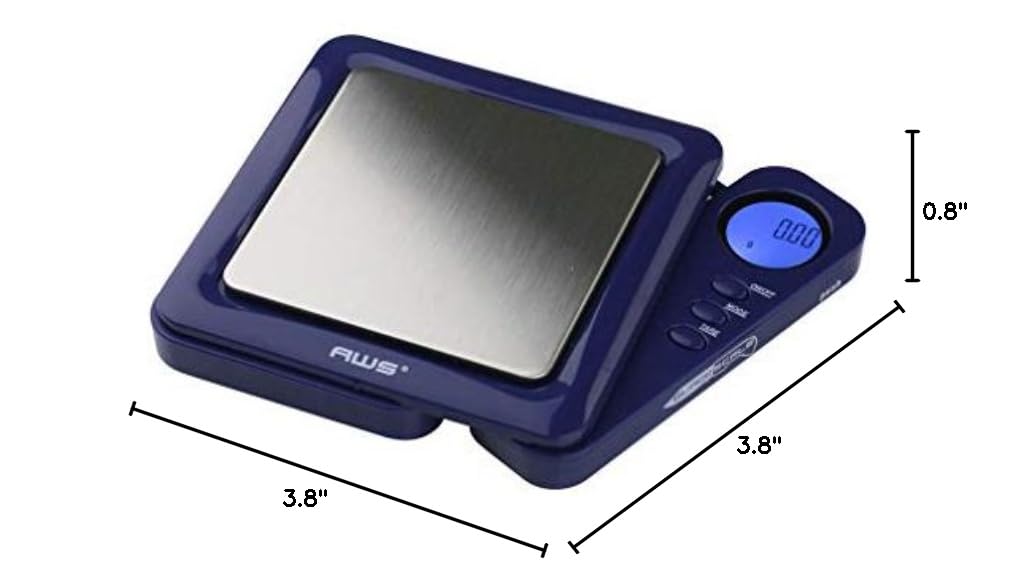 American Weigh Scales Blade Series Digital Pocket Gram Scale 1000g x 0.1g | Precision Mini Scale 0.1g Accuracy, Pocket Scale for Kitchen, Gold, Gems & Coin Scale, Smart Digital & Compact Scale