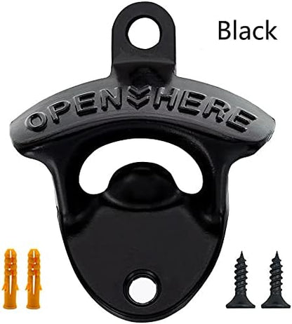 Beer bottle openers Cast Iron wall mounted bottle opener(Set of 2With screws)