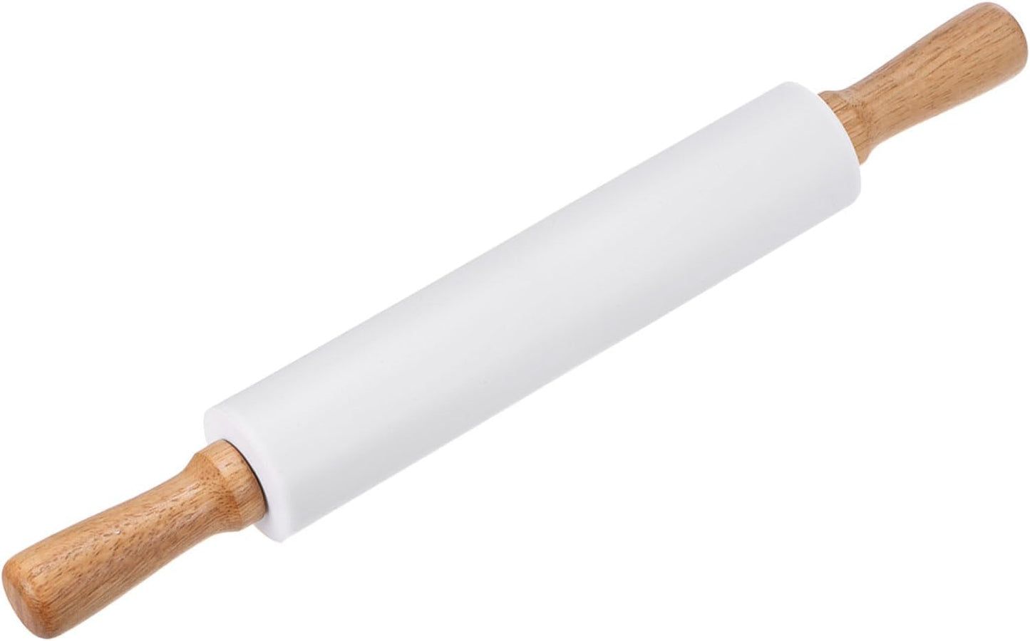 HARFINGTON Silicone Rolling Pins for Baking 12.2 Inch Non-Stick Silicone Surface Wooden Handle Rolling Pin Small Roller Playdough Rolling Pins for Fondant Kitchen Dough Pizza, Green