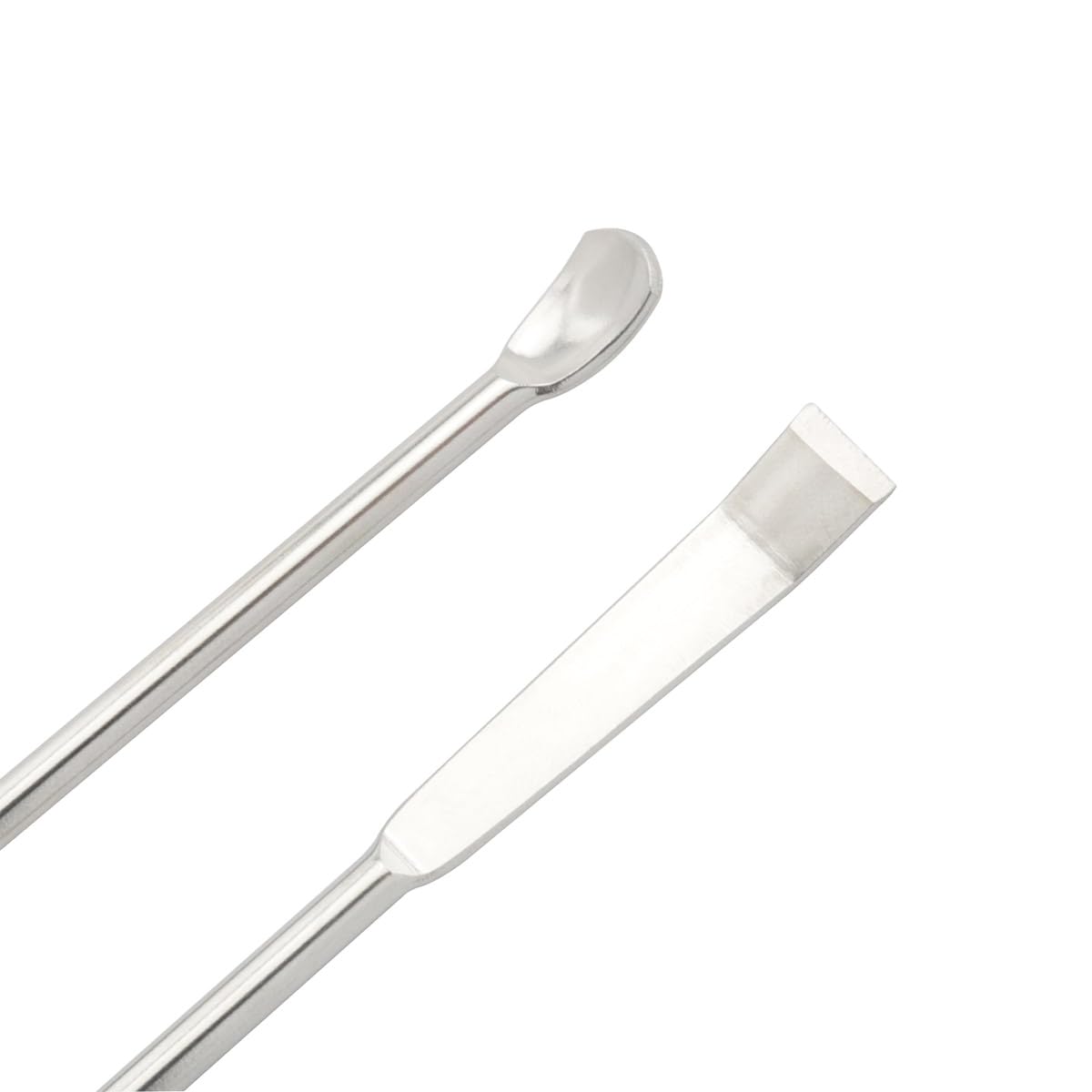 JianLing 2PCS 304 Stainless Steel Miniature Laboratory Sampling Spoon Medicine Spatula 2 in 1 Double Headed Reagent Spoon 125mm for Measuring Powder Or Granular Solid Tools